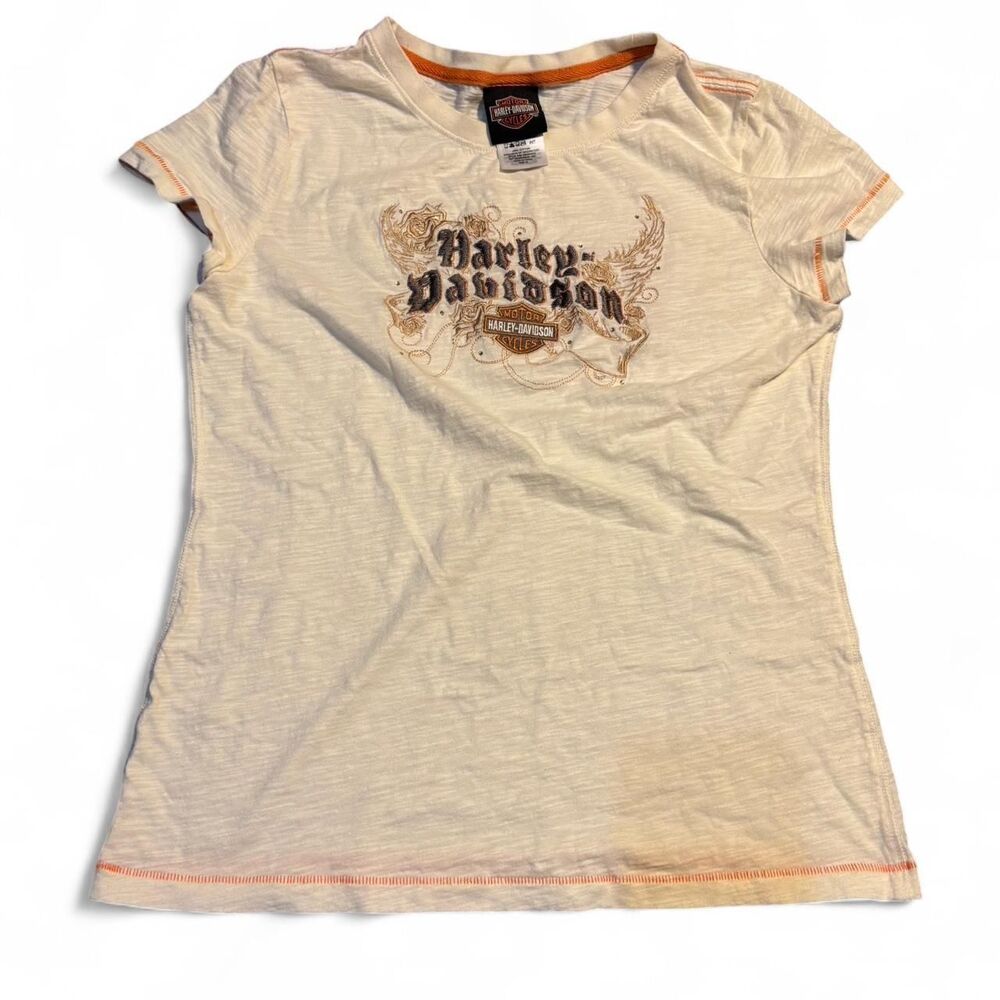 Harley Davidson Women's Cream Baby Tee
